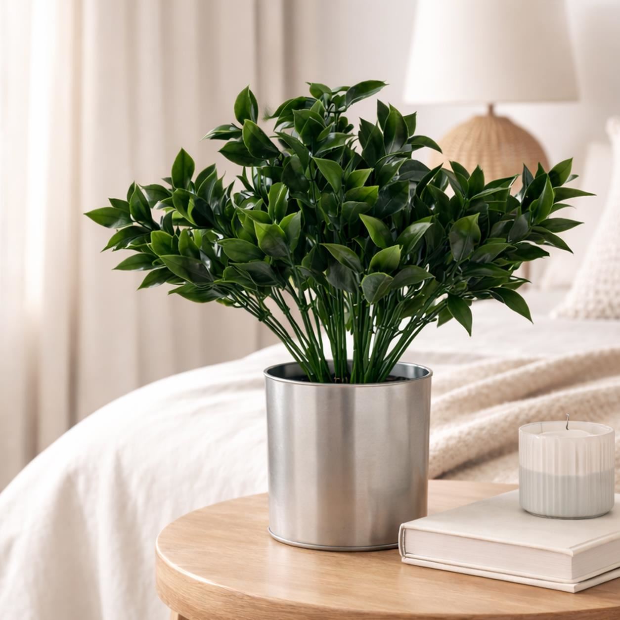 Pack of 6 x 30cm Artificial Boxwood Leaf Foliage Spray Stem-1