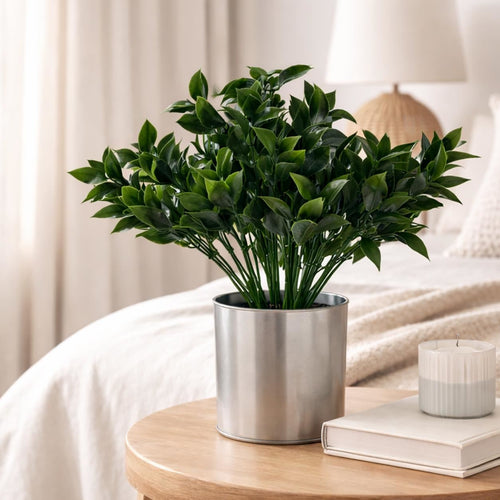Pack of 6 x 30cm Artificial Boxwood Leaf Foliage Spray Stem-1