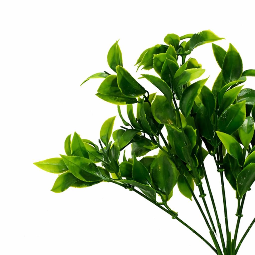 Pack of 6 x 30cm Artificial Boxwood Leaf Foliage Spray Stem-3