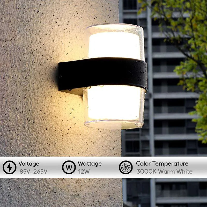 IP54 Back Garden Lights 12W Out Door Wall Lights ~4964-2