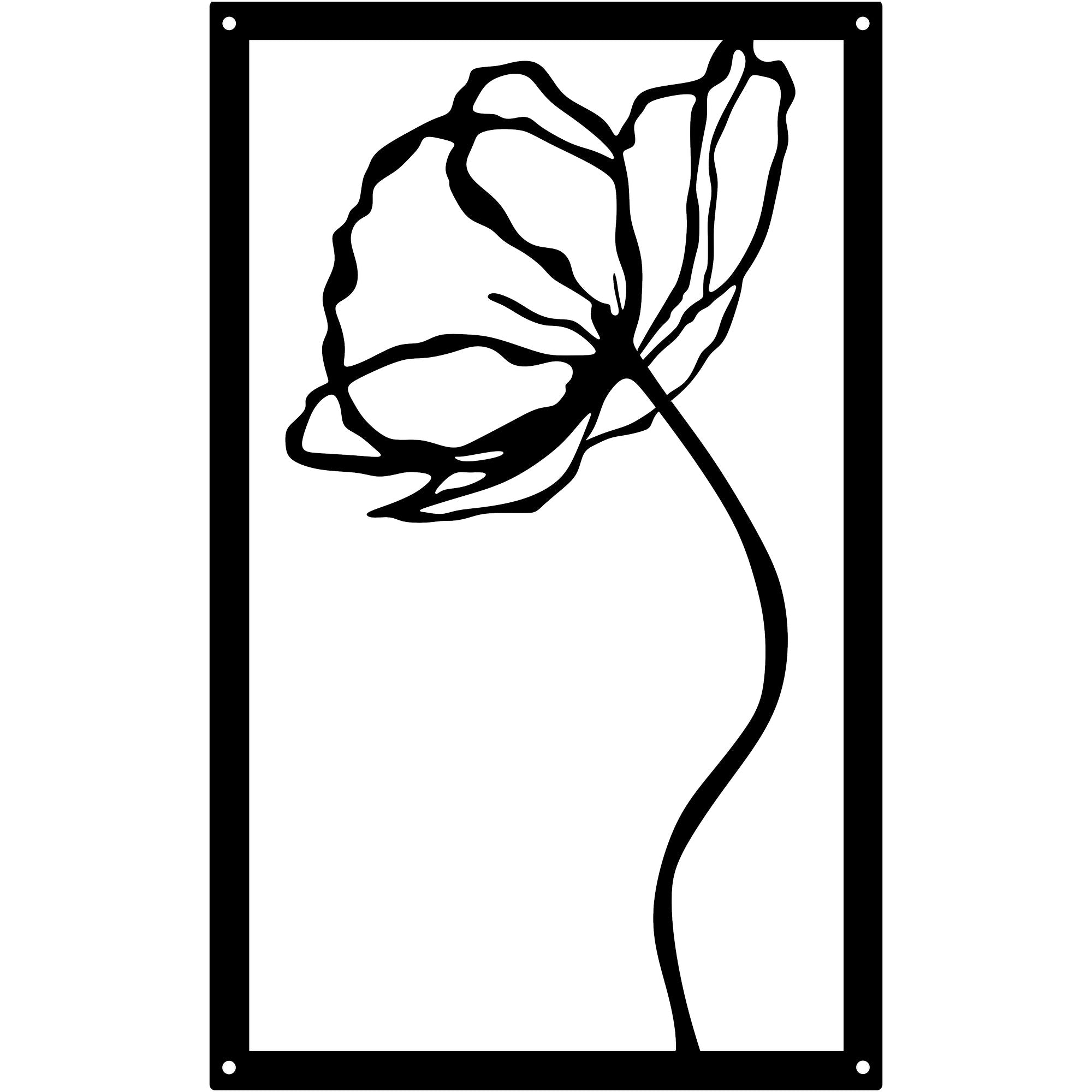 Poppy Flower, SunCatcher Acrylic Wall Art Design-1