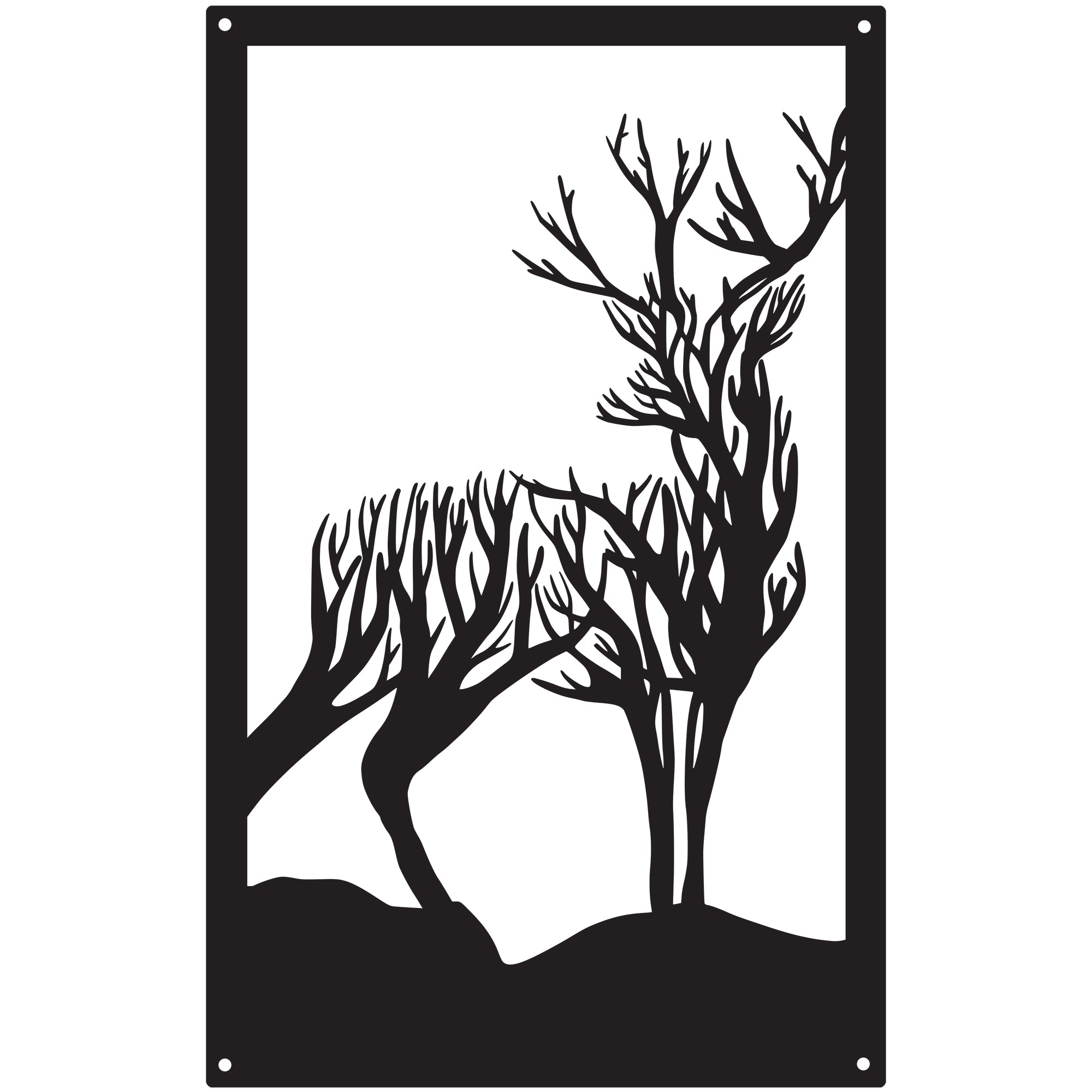 Turning Stag, SunCatcher Wall Art Highland Stag Design-0