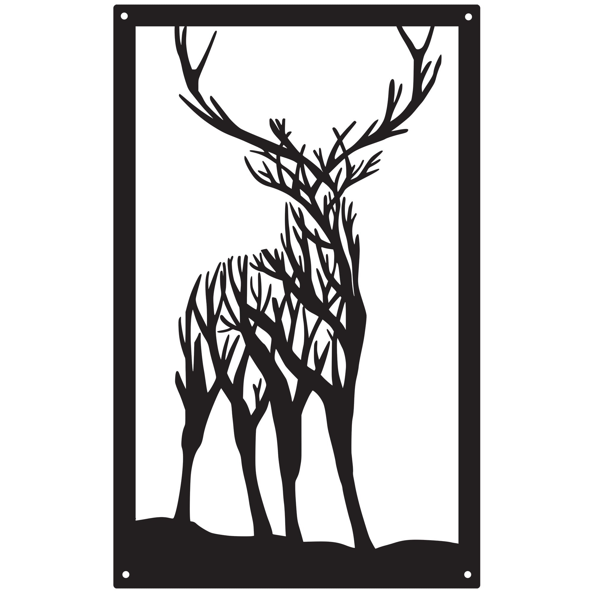 Staring Stag, SunCatcher Wall Art Highland Stag Design-2